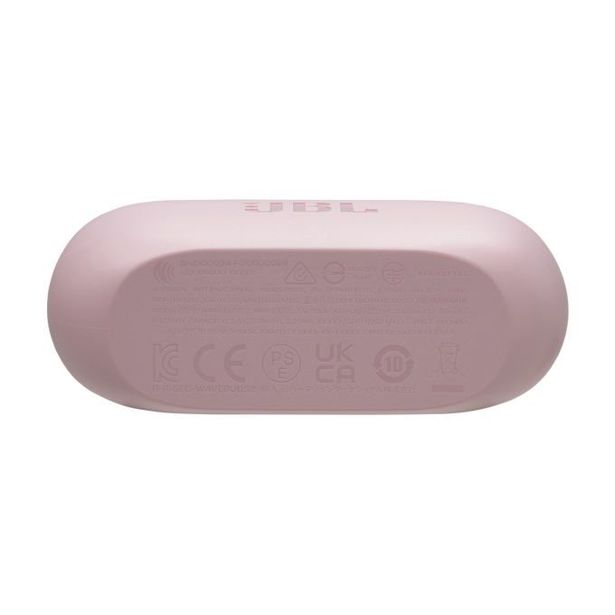 JBL Wave Buds 2 - Pink - True Wireless Noise Cancelling Earbuds - Bottom image number null